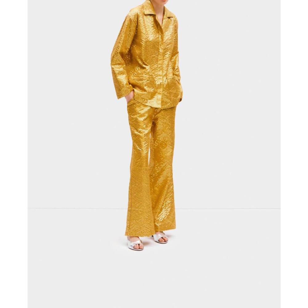 NEW SLEEPER supernova sequin pants in gold